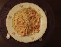 Spaghetti z krewetkami w sosie maślano-czosnkowym
