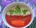Zupa pomidorowa z ryżem i miodem 