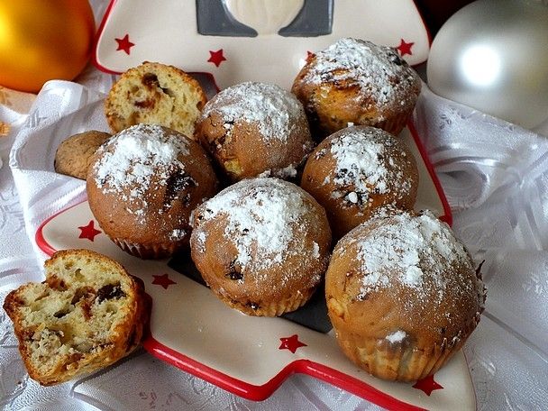Bożonarodzeniowe muffinki z bakaliami