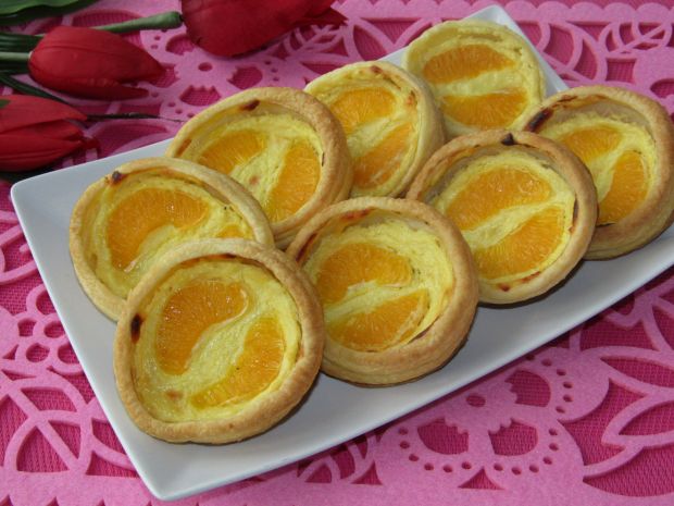 Ciastka francuskie z serem i mandarynkami