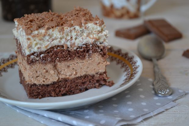 Ciasto czekoladowo - budyniowe stracciatella