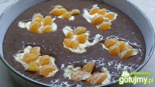 Ciasto kakaowo serowo mandarynkowe