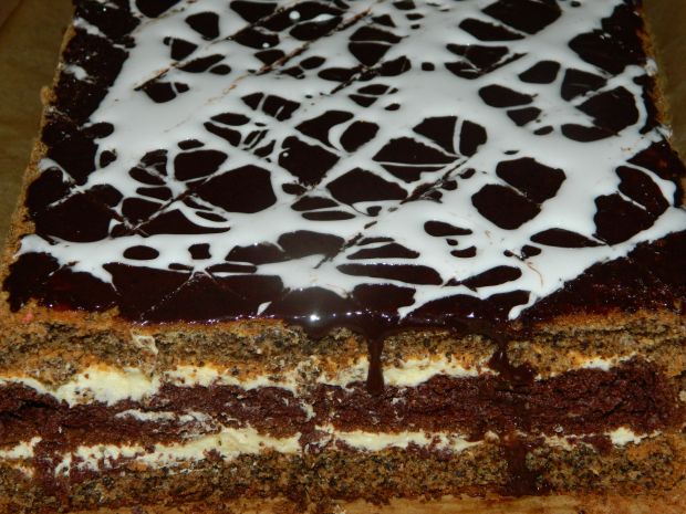 Ciasto orzechowo-kakaowe z kremem  