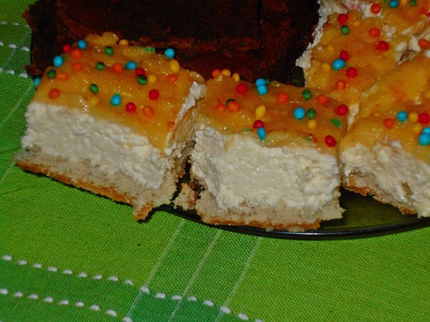 Ciasto z białą czekoladą i orange curd