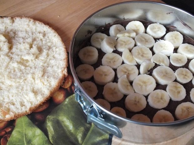 Ciasto z nutellą i bananami