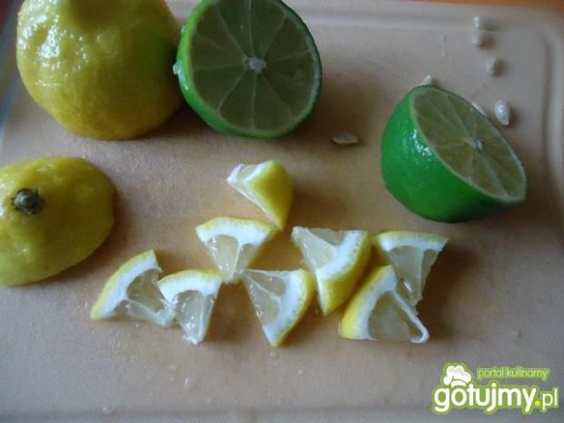 Cytrynowe i limonkowe kostki lodu 