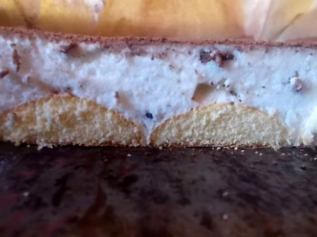 Cytrynowo - czekoladowa pianka na biszkoptach 