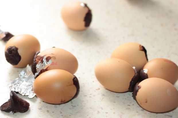 Czekoladowe jajeczka- grzybki