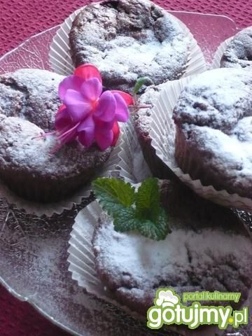 Czekoladowo- malinowe muffinki 