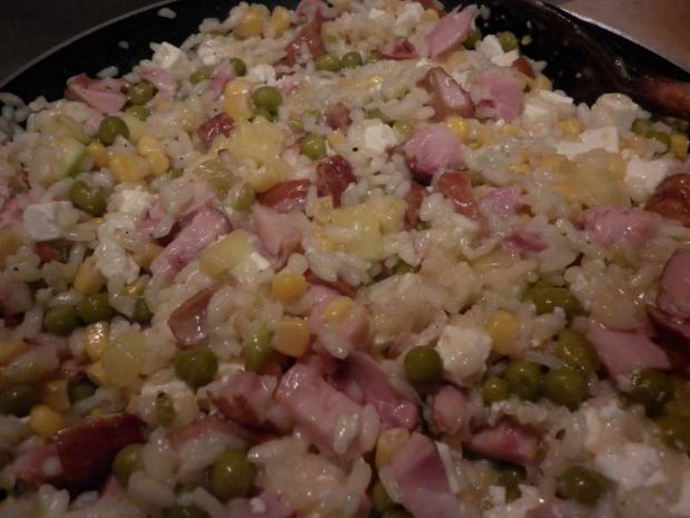 Feta z kurczakiem w warzywnym risotto