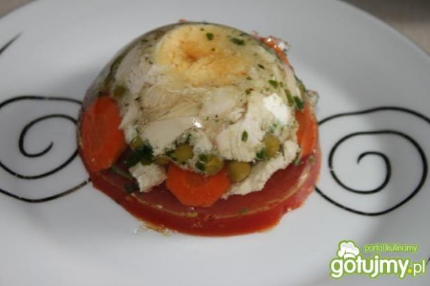 Galareta drobiowa z musem pomidorowym 