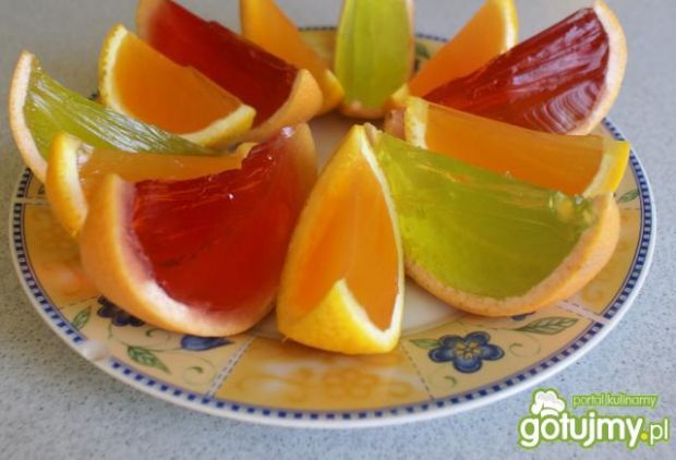 Galaretki podawane w skórce pomarańczy