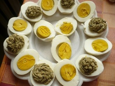 Jajka faszerowane pieczarkami