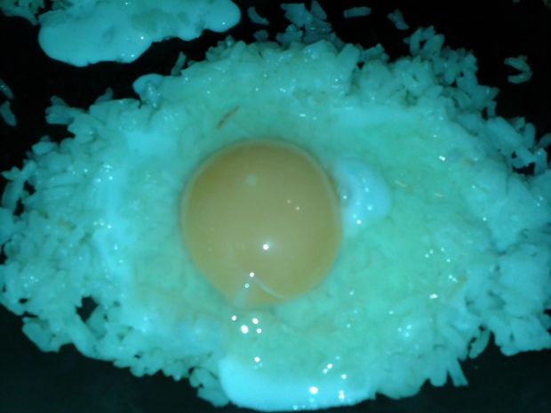 Jajko w ryżowym gniazdku