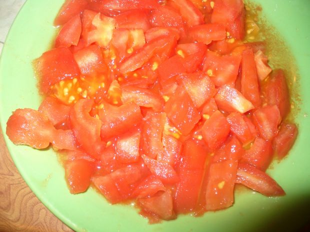 Kasza jaglana  z pomidorem i cukinią
