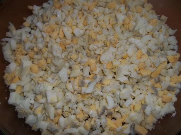 Kaszanka zapiekana z serem i jajkami