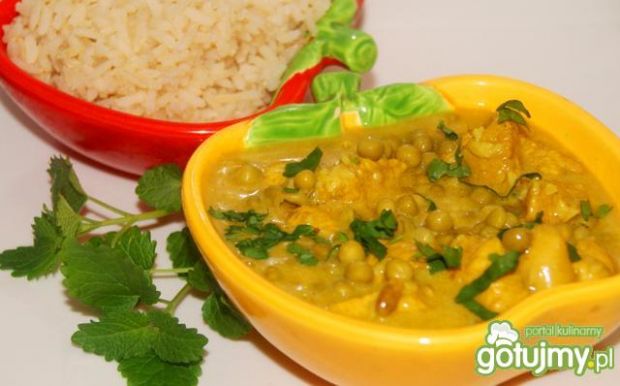 Kokosowe curry z groszkiem wg Buni