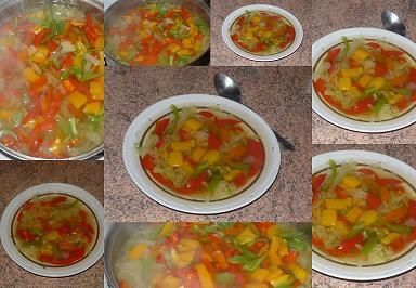Kolorowa zupa kapuściano-paprykowa