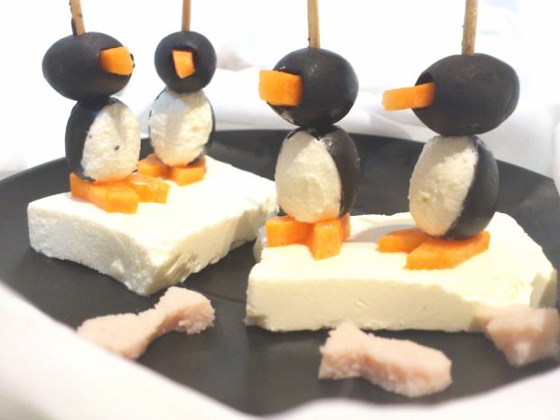 Koreczki - pingwinki