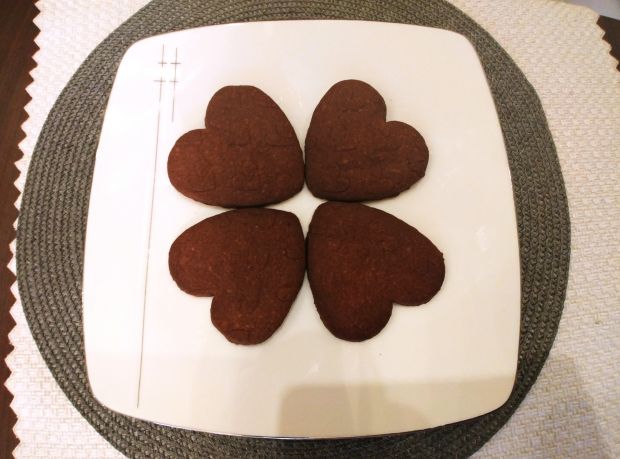 Kruche ciasteczka kakaowo - piernikowe