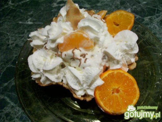 lodowy deser z mandarynką