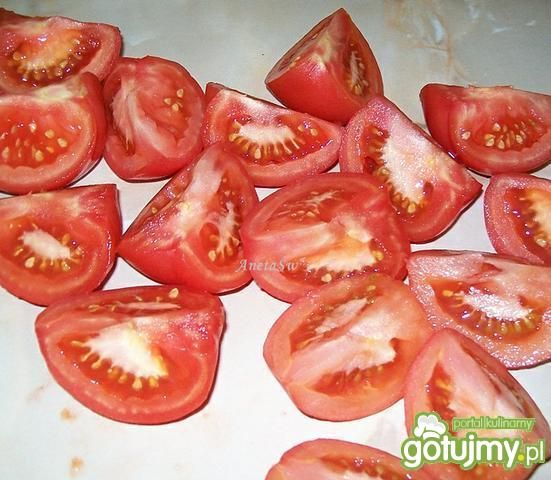 Makaron z kabaczkiem i pomidorami