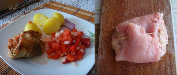 Mięsne zawijanki z pomidorami i serem