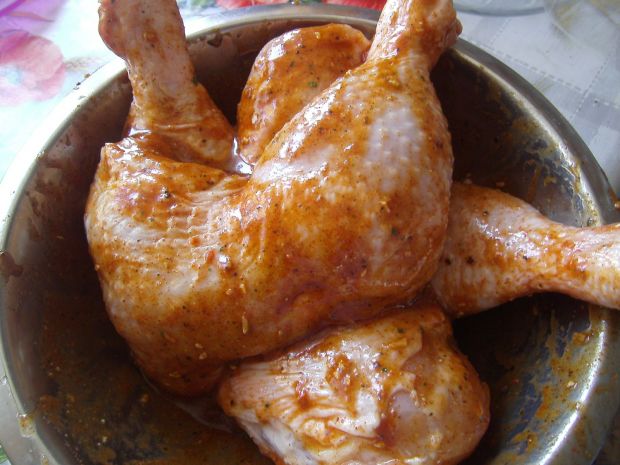 Miodowo- musztardowe udka z kurczaka