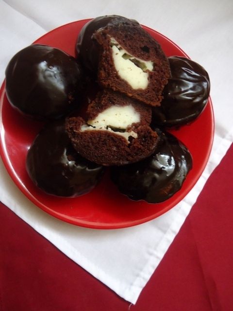 Muffinki czekoladowe z budyniem 