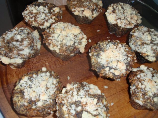 Muffinki makowe z.kruszonką