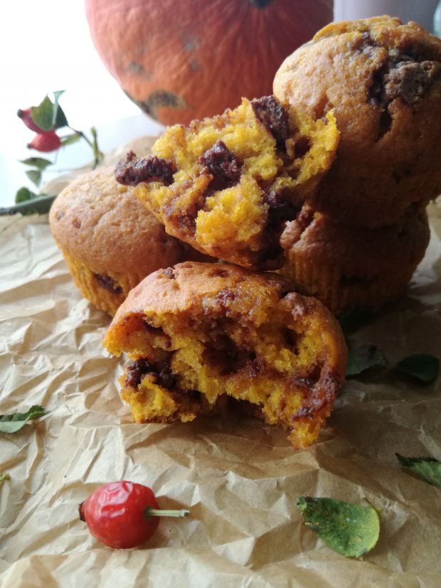 Muffiny dyniowe z pomarańczą i czekoladą