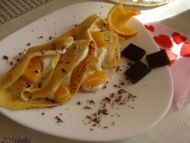 Naleśniki z pomarańczą i gorzką czekoladą
