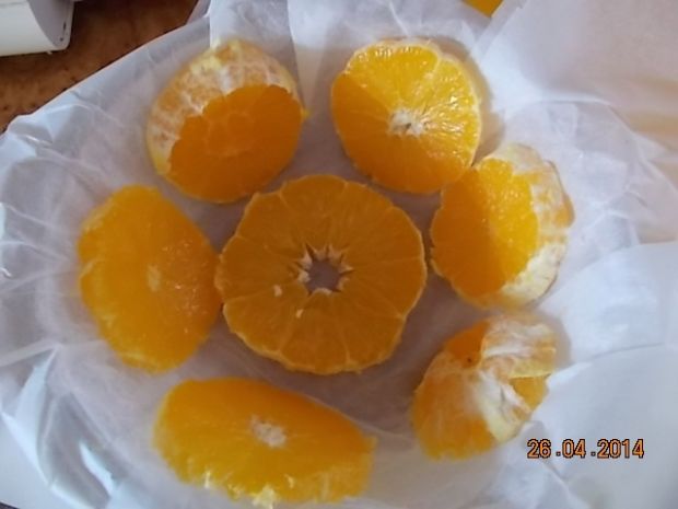 Odwrócona babka z  kawowa z pomarańczą
