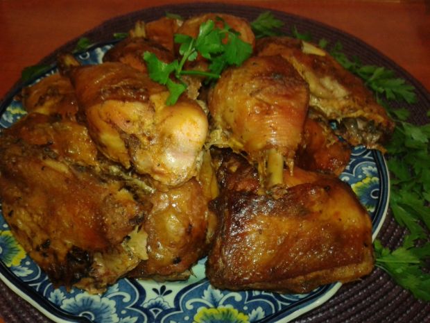 Pieczone kawałki kurczaka do obiadu