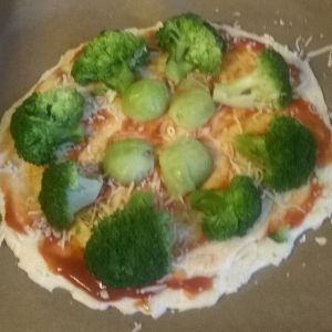 Pizza z zielonymi warzywami 