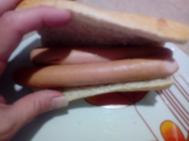 Podwójny hot - dog z grilla