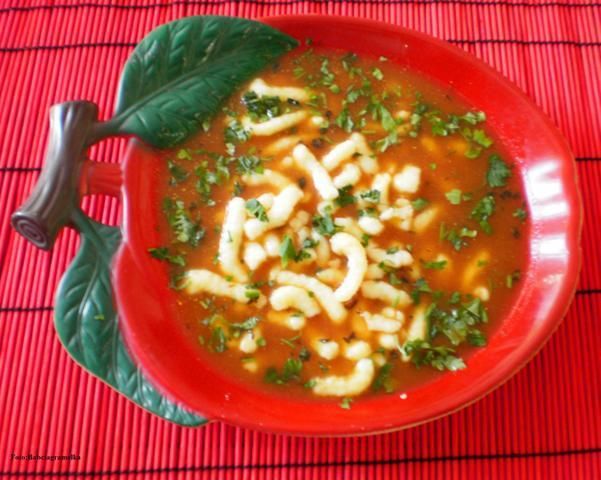 Pomidorowa z bazylią i curry :
