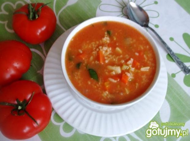 Pomidorówka warzywna z ryżem