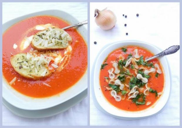 Pomidorowo - cebulowa zupa krem