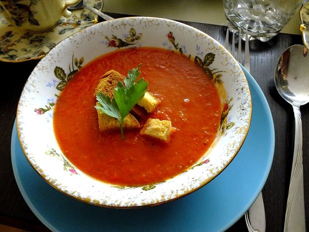 Pomidorowo - paprykowa zupa krem