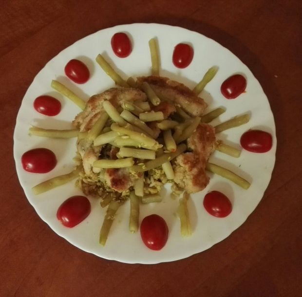Potrawka z fasolki szparagowej i kurczakiem 