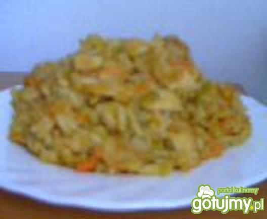Potrawka z kurczaka ryżu i warzyw