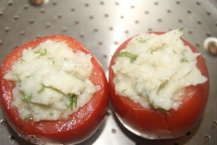 Puree z kalafiora w pomidorach