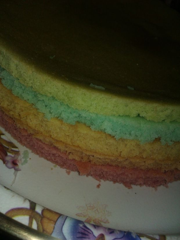 Rainbow Cake Tort Urodzinowy