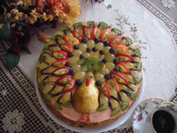 Rajski ptak - tort imieninowy z owocami