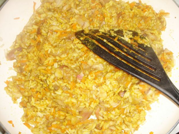 Roladki schabowe z maślakami i ryżem