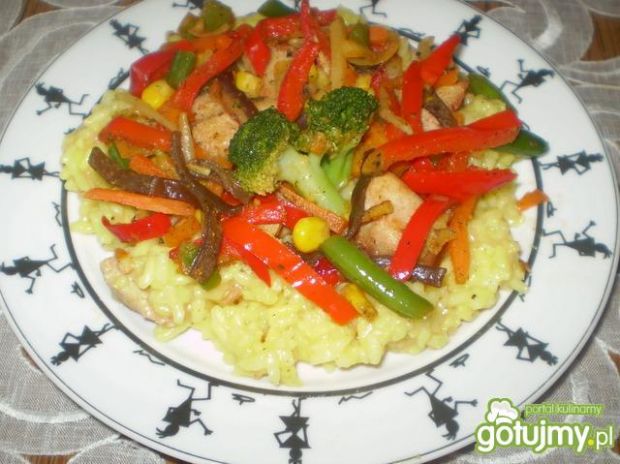 Ryż z curry z warzywami