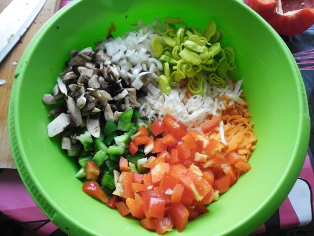 Ryż z duszonymi warzywami, zdrowo i kolorowo
