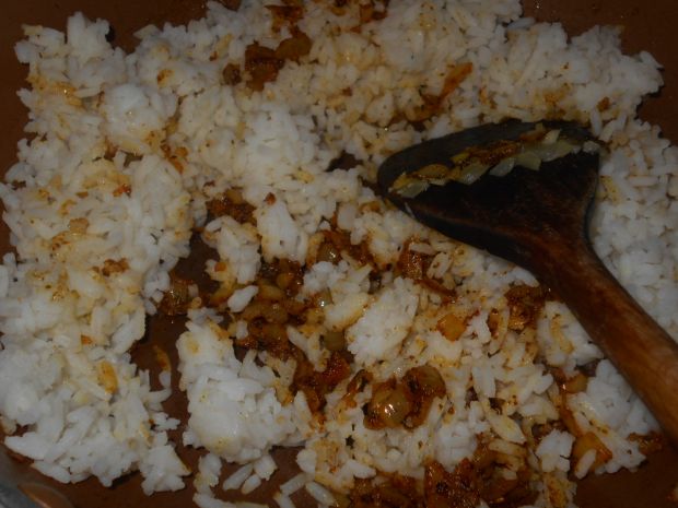 Ryż z wędzoną makrelą