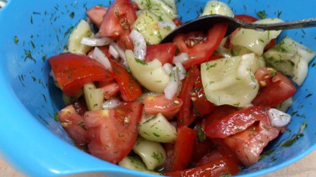 Sałatka grillowa - pomidor, papryka